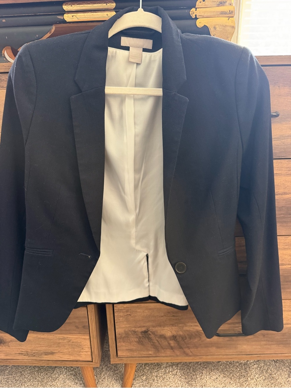 H&M Blue Women's Blazer - Tailored Single-Button Jacket